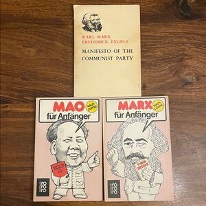 3 Vintage Communist Paperbacks Manifesto and German Comics Marx Engels Mao
